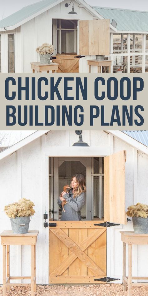 Get the chicken coop building plans right now!  Build your chickens the ultimate chicken coop, complete with a storage area, windows, space for your chickens and more!  You will receive a ZIP file with complete drawings, instructions, and a materials sheet. Chicken Coop With Porch, Chicken Coop Walk In, Walk In Chicken Coop Plans Free, Walk In Chicken Coop Plans, Chicken Coop Windows, Luxury Chicken Coop, Farming 101, Chicken Coop Building, Large Chicken Coop Plans