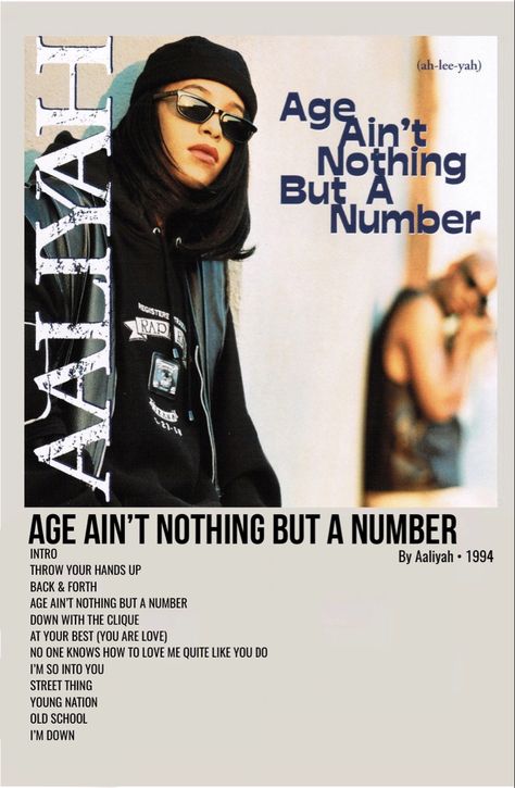 minimal polaroid album poster for age aint nothing but a number by aaliyah Aliyah Album Covers, Aliyah Poster, R And B Poster, Age Ain't Nothing But A Number, Album Covers With Songs, Aaliyah Album Cover, 90s Album Covers, Aaliyah Poster, Aaliyah Songs