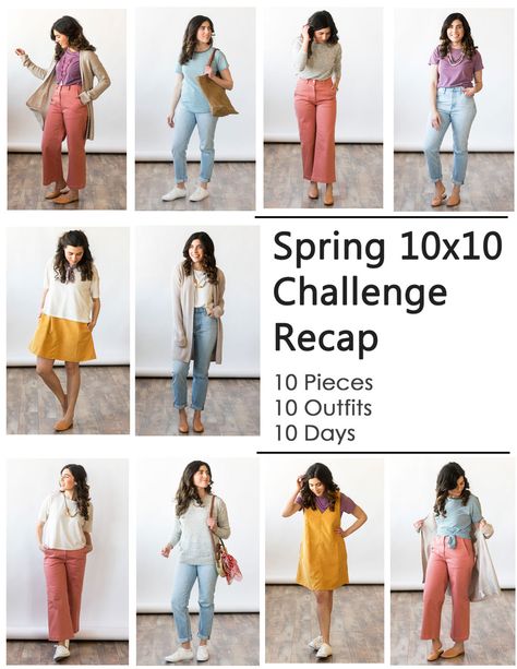 10x10 Challenge, Beige Mules, Spring Challenge, Fringe Tee, Colorful Wardrobe, Purple Tee, Outfit Challenge, Pink Pants, The Cosmos