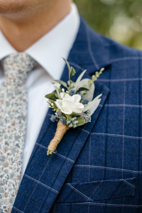 Dusty Blue White Eucalyptus Boutonniere, Magnetic Men Wedding Boutonniere, Blue Groom Boutonniere, Spring Baby Breath Wildflower for Groom - Etsy Groomsmen Buttonaire, Blue And Gold Boutonniere, Boutonnieres For Men, Wedding Flowers Men, Baby Blue Boutonniere, Blue Groom Boutonniere, Bouteneire Groom, White And Blue Boutonniere, Blue Boutonniere Wedding