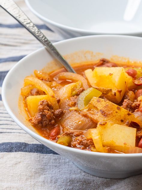 Shipwreck Stew?utm_source=12tomatoes Shipwreck Stew Recipe, Ship Wreck Stew, Scouse Stew, Veggie Crescent Bites, Low Carb Brunswick Stew, Brunswick Stew With Canned Meat, Shipwreck Stew, Cardiac Recipes, Hamburger Ideas