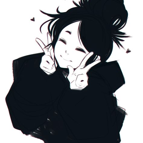 Black Hair Aesthetic, Anime Black Hair, Girls With Black Hair, Arte Sketchbook, Black And White Aesthetic, Anime Pfp, Girls Characters, Dark Anime, Anime Inspired