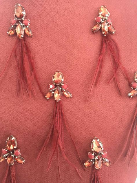 Couture Embroidery Embellishments, Couture Embellishment, Fall Bead, Embroidery Fashion Detail, Embellishment Details, Hand Beaded Embroidery, Long Gowns, Bead Embroidery Tutorial, Sewing Crafts Tutorials