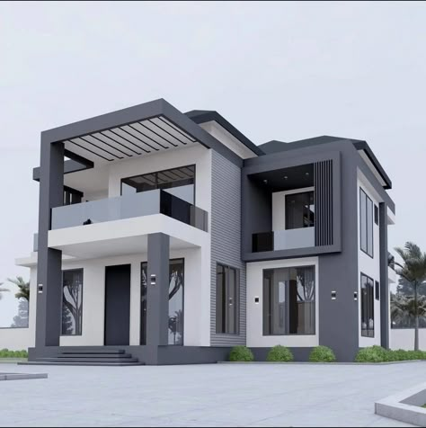 Modern House Paint Colors Exterior Ideas, House Structure Design, Bungalow Style House, House Outer Design, House Roof Design, Small House Front Design, Two Story House, Small House Design Exterior, Building House Plans Designs