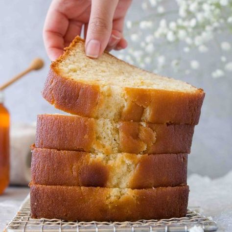 Moist Honey Tea Cake Loaf Just Like Grandma's - Lifestyle of a Foodie Tea Cake Recipe, Lifestyle Of A Foodie, Honey Cake Recipe, Cake Loaf, Easy Teas, Tea Cakes Recipes, Cup Of Milk, Honey Tea, Summer Cakes