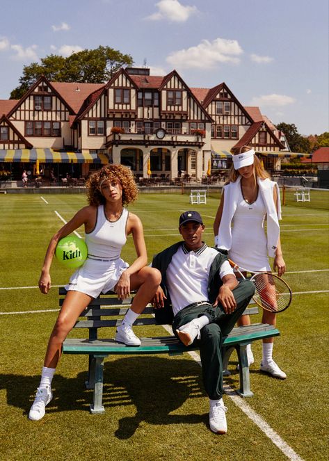 Country Club Outfit, Country Club Aesthetic, Tennis Photoshoot, Kith Women, Jordan Shorts, Tennis Outfit Women, Tennis Outfit, Clubbing Aesthetic, Tennis Fashion