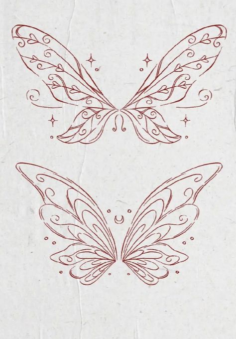 Fairy Wing Tattoos, 심플한 그림, Muster Tattoos, Small Pretty Tattoos, Cute Little Tattoos, Butterfly Tattoos, Fairy Tattoo, Subtle Tattoos, Wings Tattoo