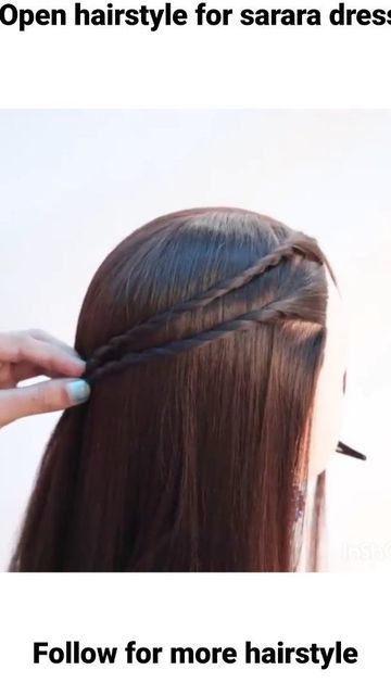 Geetikakushwah on Instagram: "Open hairstyle for sharara dress . . #hairstyleoftheday #hairstylevideo #hairstyletutorial #hairstylesforwomen #hairstylesforgirls #hairstyles" Hairstyles For Sharara Dress Long Hair, Hairstyles On Sharara Dress, Hairstyle For Sharara Dress, Sharara Hairstyles, Hairstyle On Sharara, Hairstyles For Sharara Dress, Open Hairstyle, Sharara Dress, Hair Growth Spray