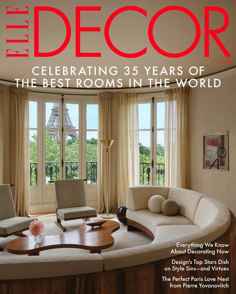 Happy Birthday, ELLE DECOR! This month, we turn 35 years young. And because it’s our anniversary, our October issue has plenty of treats in store. For one, there’s our cover story, a crème de la crème Paris apartment by @elledecor A-List Titan Pierre Yovanovitch (@pierre.yovanovitch), working at the height of his powers. And did we mention its picture-perfect view of the Eiffel Tower? Fitting for a magazine with French heritage. Also in the issue: homes that represent the best of their kind, ... Decor Magazine Cover, Shopping Decor, Elle Decor Magazine, French Heritage, Pierre Yovanovitch, Perfect View, Paris Love, Cover Story, Paris Apartments