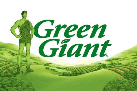 The Jolly Green Giant is an interesting mascot in that I'm entirely certain what age group he's targeted at. If he were marketed towards children I suppose the message he sends would be about how if you eat your vegetables you'll grow big and strong? and green? As a mascot he does well in that the brand is immediately recognizable when you spot the giant's green beaming face in the freezer aisle. Jolly Green Giant, Catchy Slogans, Green Giant, Frozen Vegetables, Simple Green, Printable Coupons, Tv Commercials, You Are Invited, Shades Of Green