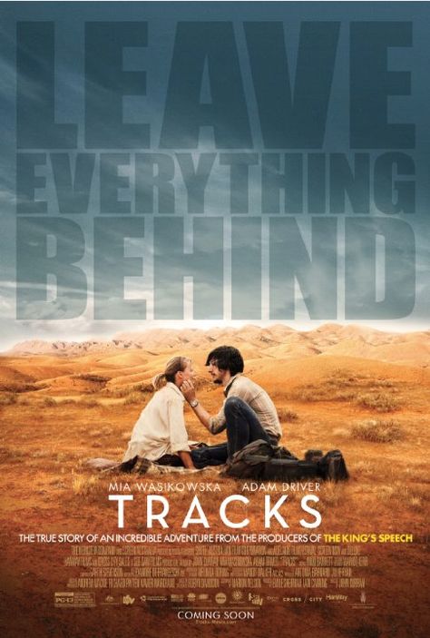 http://yeticket.com/wp/2014/10/tracks-video-review/ Movie Review for "TRACKS" Robyn Davidson, Eric Idle, Brendan Gleeson, West Australia, King's Speech, Tracks Movie, Stephen Hillenburg, Travel Film, Mia Wasikowska