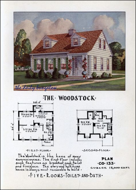 https://flic.kr/p/p2iGYZ | 1952 Premier Small Homes | www.antiquehome.org Mid Century Cape Cod, Cape House Plans, Small House Kits, Detailed House, Vintage Floor Plans, Cape Cod House Plans, Small Cabins, Cape Cod Cottage, Plans Architecture