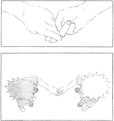 Naruto and Sasuke as childs. Friendship Signs, Framed Tattoo, Sasuke Naruto, Hand Symbols, Naruto Tattoo, Always Watching, Friendship Tattoos, Naruto Sasuke, Manga Pages