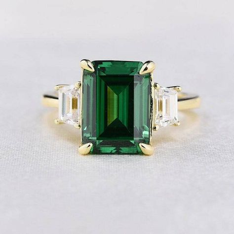 Green Moissanite Engagement Ring, Air Force Wedding, Green Moissanite Ring, Non Diamond Engagement Rings, Engagement Gifts For Him, Engagement Ring Stone, Green Diamond Rings, Green Moissanite, Emerald Jewellery