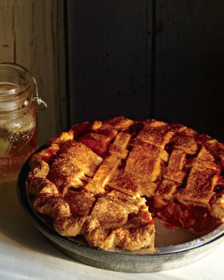 Paprika Peach Pie [Easy to make into 2 galettes instead of a double crust pie, just decrease the amount of filling. I used 1/2 C rye flour in place of same amt of AP in dough. Wish the ingredients were all listed in weights instead of volume. Will make again!]