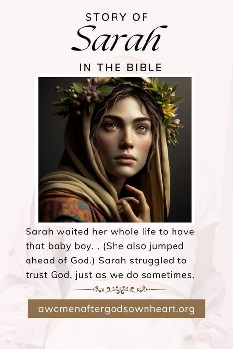 Story of Sarah in the Bible - A Women After God's Own Heart Sarah In The Bible, Women In Bible, Letters To God, Abraham And Sarah, Seek God, Bible Women, Family Worship, Bible Study Verses, Woman Of God