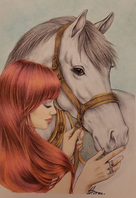 Horse Art Drawing, Horse Sketch, Pencil Sketch Images, Beautiful Art Paintings, Female Art Painting, Horse Drawing, Painting Of Girl, Nature Art Painting, Art Drawings Sketches Creative