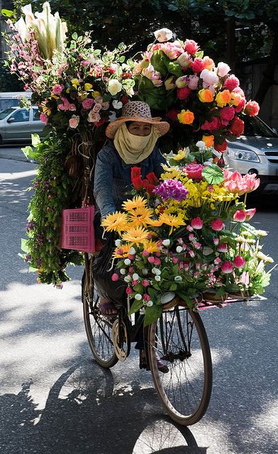 Thanks Katherine! LOVE this photo. FROM: Flower Bike, Hanoi | Flickr - Photo Sharing! Riding A Bike, Bike, Flowers