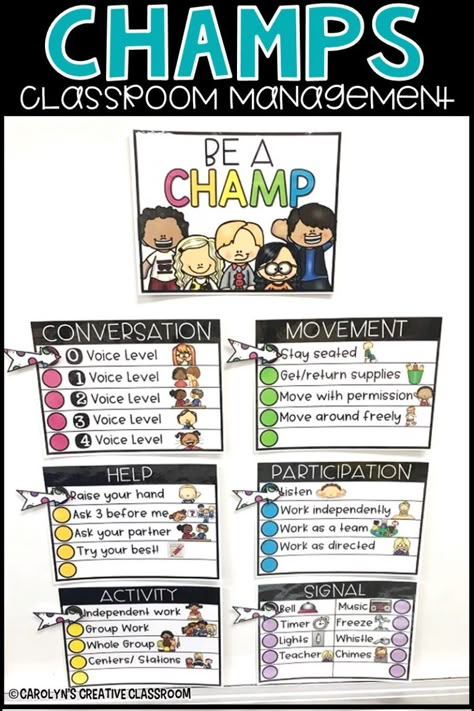 Third Grade Classroom Management, Champs Classroom Management, Music Classroom Management, Champs Posters, Classroom Management Preschool, Behavior Management System, Classroom Management Elementary, Teaching Classroom Management, Classroom Management Plan