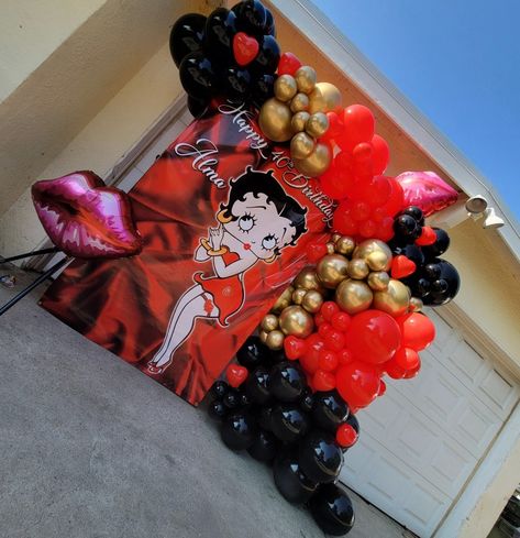 Betty Boop Decorations Birthday, Betty Boop Theme Party Ideas, Betty Boop Party Decorations, Betty Boop Birthday Party Ideas, Betty Boop Party, Betty Boop Cake, Boo Decorations, Betty Boop Baby, Betty Boop Birthday