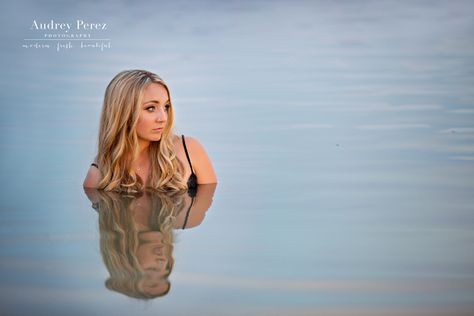 Sunset senior portraits in the lake!  Golden hour.  Summer at Folsom Lake.  www.audreyperez.com Folsom Lake, Model School, High School Senior Portraits, Fine Art Portraits, High School Senior, Portrait Gallery, Senior Portrait, Senior Photographers, Studio Portraits