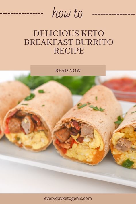 Start your day off right with this easy keto breakfast burrito recipe! These scrumptious air fryer burritos are full of protein and flavor, stuffing scrambled eggs, flavorful sausage, crispy bacon, and melted cheddar cheese into a perfect tortilla wrap. Not only do they keep you low carb and satisfied, but they're also quick and fun to make. Morning meals have never been this hearty and healthy! Enjoy these breakfast burritos with your favorite salsa or avocado for a fantastic breakfast to kick off your day. Air Fryer Breakfast Burritos, Keto Breakfast Burrito, Breakfast Burrito Recipes, Breakfast Burrito Recipe, Burrito Recipes, Easy Keto Breakfast, Air Fryer Breakfast, Breakfast Burritos Recipe, Morning Meals