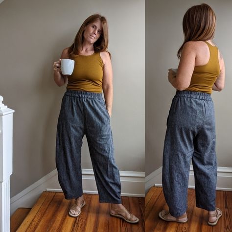 StyleArc Bob Woven Pants pattern review by HavinSewMuchFun Bob Pants Style Arc, Style Arc Bob Pants, Hiking Pants Sewing Pattern, Bob Pants Pattern, Summer Pants Sewing Pattern, Barrel Pants Sewing Pattern, Sewing Projects Pants, Balloon Pants Pattern, Linen Pants Sewing Pattern