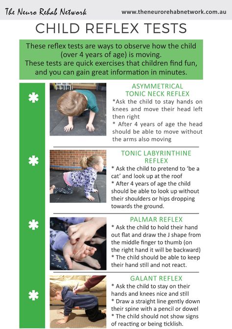 Primitive reflex and the effects it has on behavior, emotions and focus. Reflex Integration, Visual Therapy, Primitive Reflexes, Kids Exercise, Preschool Assessment, Occupational Therapy Kids, Pediatric Physical Therapy, Occupational Therapy Activities, Kids Motor Skills