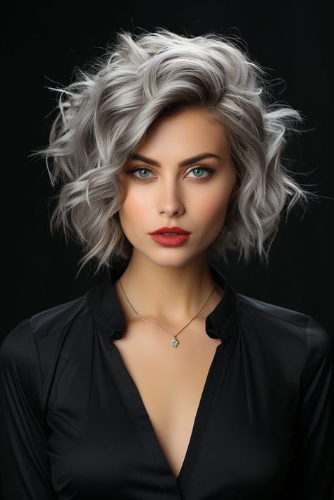 Fluffy Wolf Cut, Blonde Hair Transformations, Layered Haircuts For Medium Hair, Gray Hair Highlights, Wolf Cut, Haircuts For Medium Hair, Haircut And Color, Hair Color And Cut, Long Hair Cuts