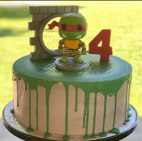 Ninja Turtle Cake Pops, Ninja Turtle Cake Topper, Ninja Turtle Theme Party, Ninja Turtle Birthday Cake, Tmnt Party Ideas, Teenage Mutant Ninja Turtle Cake, Ninja Turtle Theme, Ninja Turtle Birthday Party, Funko Pop Custom