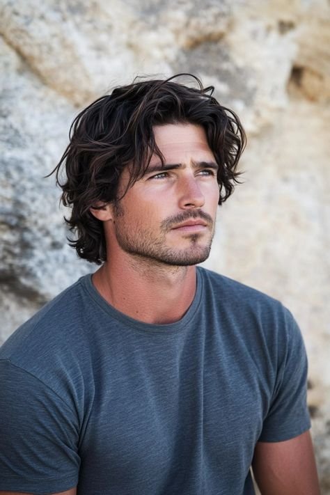 Need a new vibe? Try these 17 wavy hairstyles for men—easy to style and guaranteed to impress. Men Hairstyle Long Curly, Mens Hair Medium Length Wavy, Men’s Medium Long Hair Styles, Long Hair Haircuts For Men, Men’s Wedding Hairstyles, Man Hairstyle Medium, Men Medium Hairstyles Wavy Thick Hair, Male Mid Length Hair, Men’s Permed Hairstyles