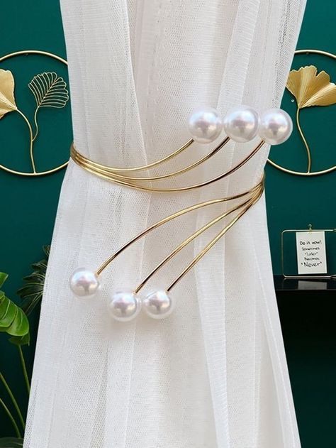 Pearl Curtain Tie Backs, Unique Curtains, Cute Curtains, Usa Decor, Curtain Holder, Luxury Curtains, Curtains Holdbacks, Elegant Curtains, Stylish Curtains