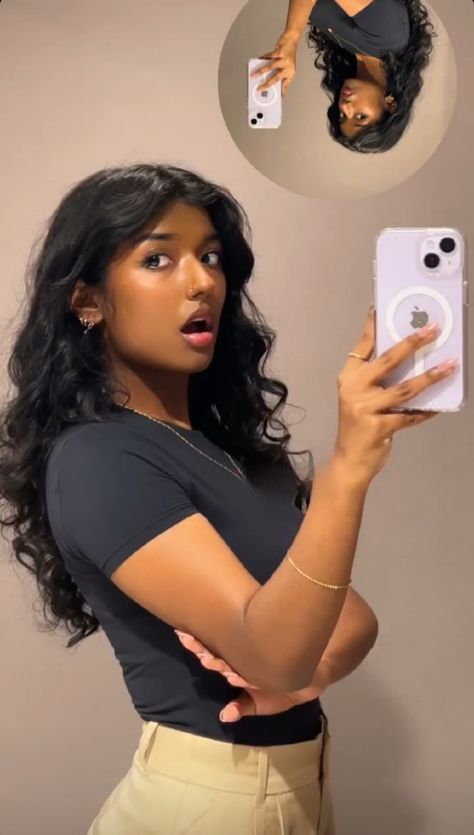 Dusky Skin, Caramel Skin, Curly Hair Photos, Bollywood Hairstyles, Brown Skin Makeup, Square Face Shape, Indian Aesthetic, Brown Women, Brown Girl