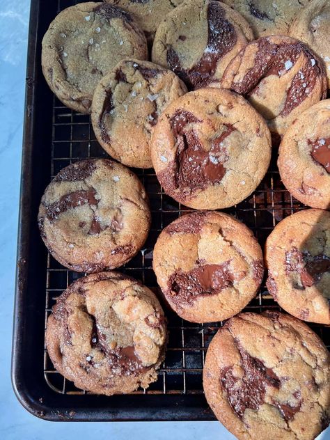 The Best Brown Butter Chocolate Chip Cookies with Toffee - Lion's Bread Toffee Cookie Recipe, Cozy Recipes, Traditional Irish Soda Bread, Brown Butter Chocolate Chip, Ultimate Chocolate Chip Cookie, Brown Butter Chocolate Chip Cookies, Toffee Bars, Toffee Cookies, Toffee Bits