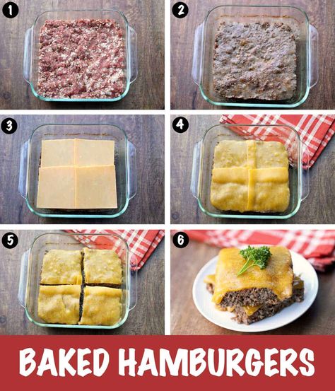 It's so easy to bake hamburgers in the oven! There's no need to form the patties or keep an eye on them. Let the oven do all the work for you! Baked Hamburger Patties, Hamburgers In The Oven, Oven Baked Burgers, Burgers In The Oven, Oven Burgers, Baked Hamburgers, Baked Burgers, How To Cook Hamburgers, Easy Burgers