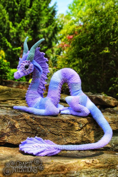 Eastern Dragons — Crafty Intentions Crochet Dragon Pattern, Eastern Dragon, Confection Au Crochet, Purple Dragon, Crochet Dinosaur, Crochet Dragon, Dragon Pattern, Fun Crochet Projects, Crochet Animal Patterns