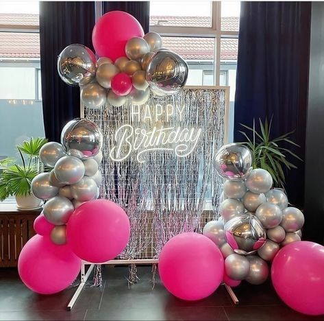 Disco Theme Birthday, 2000's Party, 25th Bday, Tiktok Followers, Balloons Decoration, Birthday Goals, Disco Theme, Pink Birthday Party, Birthday Party Theme Decorations