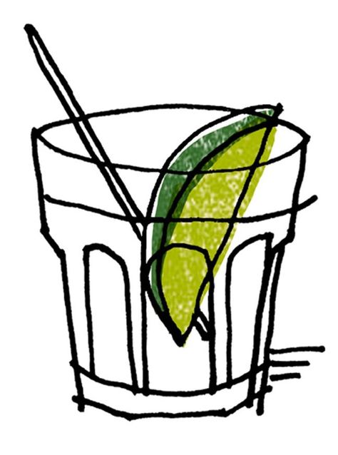 Gin And Tonic Illustration, Drink Art Drawing, Drink Illustration Graphics, Gin Tonic Illustration, Gin Drawing, Drinking Illustration, Gin Illustration, Lime Illustration, Alanna Cavanagh