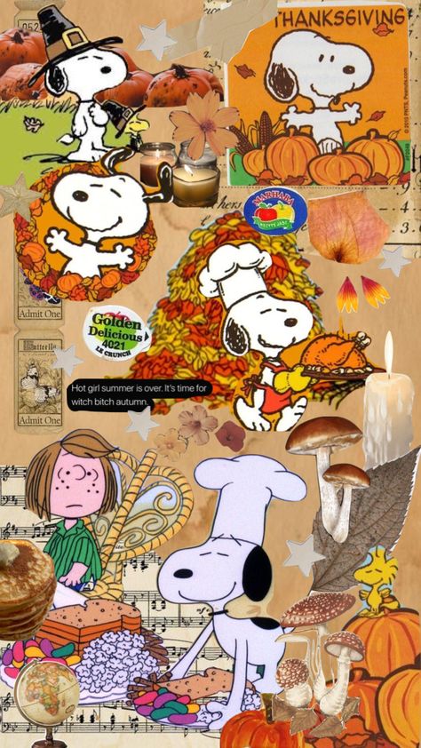 #aesthetic #collage #moodboard #charliebrown #thanksgiving #snoopy #friendship #charliebrownandthegreatbigpumpkin Thanksgiving Charlie Brown Wallpaper, Thanksgiving Wallpaper Collage, Thanksgiving Wallpaper Snoopy, Peanuts Thanksgiving Wallpaper, Disney Thanksgiving Wallpaper, Snoopy Thanksgiving Wallpaper, Thanksgiving Aesthetic Wallpaper, Thanksgiving Lockscreen, Thanksgiving Phone Wallpaper