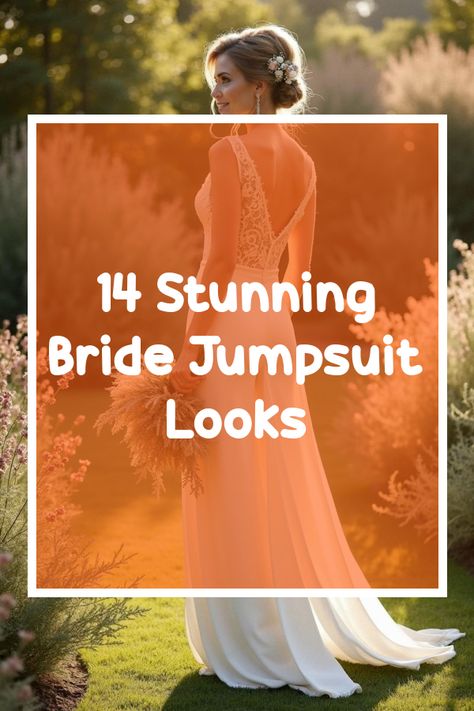 Did you know that bride jumpsuits are the hottest trend for modern weddings? From sleek styles to boho vibes, these chic alternatives to traditional gowns are stealing the spotlight. Perfect for bold brides who crave comfort and elegance, explore our gallery of 14 stunning wedding looks that will make jaws drop. Discover how to rock a jumpsuit on your big day—because who says bridal style has to be boring? Jumpsuit Elegant Wedding, Yellow Bridal Bouquets, Wedding Jumpsuits, Bride Jumpsuit, Jumpsuit Styles, Sparkly Jumpsuit, Traditional Gowns, Trendy Bride, Traditional Wedding Attire