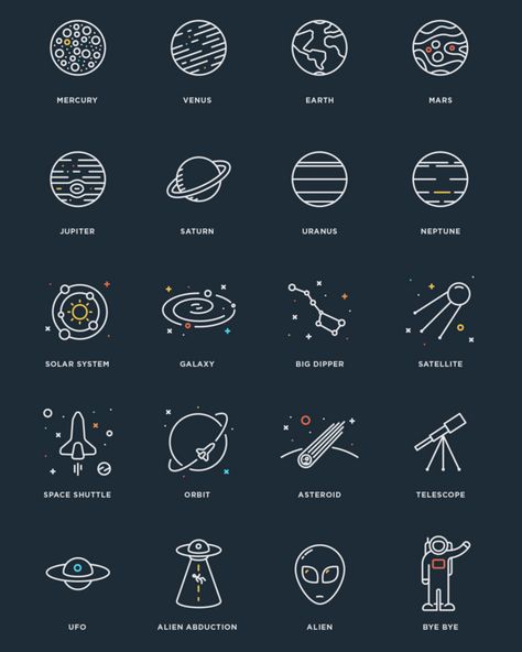 Tato Flash, Pola Tato, Tato Henna, Space Icons, Space Drawings, Doodle Icon, 문신 디자인, Symbolic Tattoos, Space And Astronomy