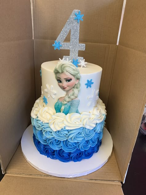 Frozen Princess Birthday Cake, Elsa Frozen Party Ideas, Elsa Birthday Party Decorations Frozen Theme, Cake Frozen Birthday Ideas, Elsa Themed Cake, Elsa Decorations Frozen Theme, Frozen 4th Birthday Cake, Elsa Birthday Cake Frozen, Frozen Cake Ideas Birthdays