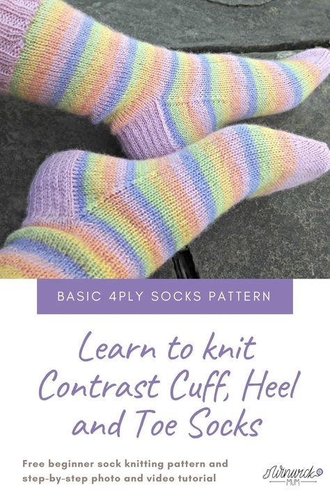 How To Knit Two Socks At Once, Afterthought Heel Socks Free Pattern, Toe Up Sock Knitting Patterns Free, Hand Knit Toe Up Socks, Strong Heel Sock Pattern, Knitted Socks Free Pattern, Joining Yarn, Slippers Socks, Knitted Slippers Pattern