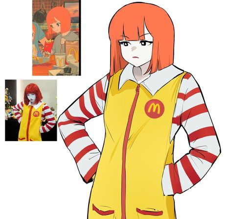 Mcdonalds Anime, Anime Burger, Paper Collage Art, Comic Art Girls, Dragon Ball Artwork, Cute Cosplay, Superhero Art, Sketchbook Art Inspiration, Girl Drawing