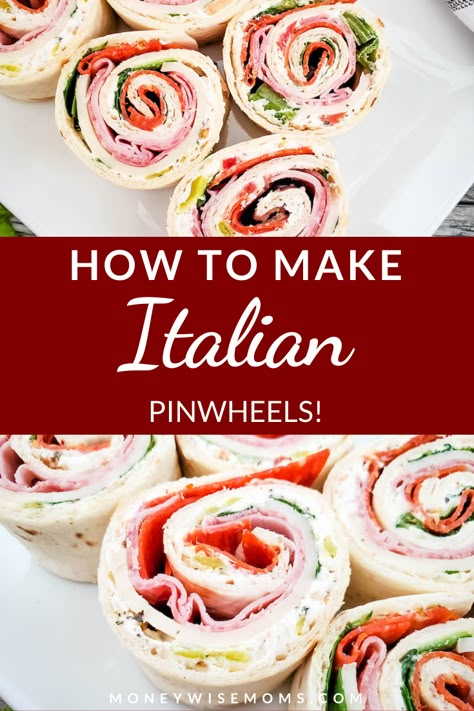 Italian Pinwheel, Italian Pinwheels, Pinwheel Recipe, Pepperoni And Cheese, Tortilla Pinwheels, Pinwheel Sandwiches, Pin Wheels, Pinwheel Appetizers, Spring Meals