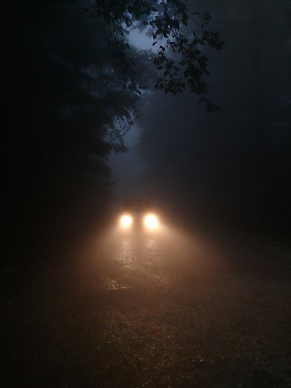 Creepy Photography | Foggy Headlights Scary pictures but honest photography centred around every day creepy scenes. Perfect to get ready for Halloween or if you plain like to be scared. Who doesn't like a spooky photo right? #scary #creepy #photography #print #art Creepy Art | Creepy Aesthetic | Prints Wall Art | Prints For Walls | Prints Photography | Art Photography | Print Design Driving In The Dark, All Cheerleaders Die, Foggy Headlights, Creepy Photography, Horror Pictures, Pumpkin Face, Dark Photography, Autumn Aesthetic, Night Aesthetic