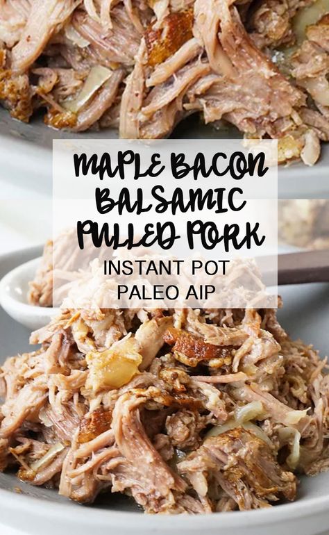 Aip Pork Roast, Asian Superbowl Food, Aip Meat Recipes, Paleo Ham Recipes, Aip Dinner Ideas, Balsamic Pulled Pork, Pork Instant Pot, Aip Dinner, Aip Diet Recipes