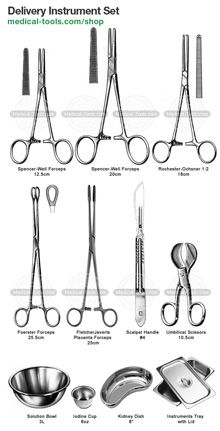 Delivery Instrument Set Surgical Instruments Names, Surgical Technologist Week, Surgical Technologist Student, Surg Tech, Surgical Technician, Scrub Tech, Medical Tools, Surgical Technologist, Surgical Nursing