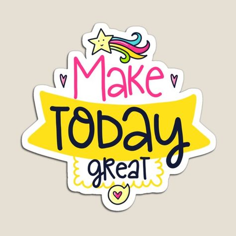 Make today great. It's a beautiful day to smile modern calligraphy colorful lettering. It's a new day. Enjoy today. Hello new day. New day new start. Whatever is good for your soul do that. Modern calligraphy lettering of motivational phrase enjoy toda • Millions of unique designs by independent artists. Find your thing. Great Day Captions Instagram, Special Day Quotes Today Is A, Today Is A New Day Quote Inspiration, Today Is A Special Day Quote, New Day New Start, Colorful Calligraphy Quotes, Calligraphy Colorful, Have A Nice Day Memes, Make Today Count