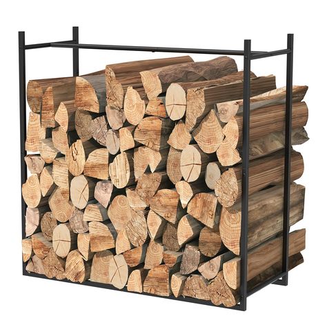 PRICES MAY VARY. Strong and Stable - The firewood rack is made of sturdy, round steel pipes to ensure their durability and stability. It can withstand heavy firewood loads, is easy to disassemble and assemble, and is ideal for indoor fireplaces and outdoor bonfire gatherings. Large Capacity - This 37-inch indoor and outdoor wood rack can hold a large amount of wood, so you don't have to worry about storing firewood.It will keep your firewood neatly stacked, ensuring a constant supply of dry and Wood Rack For Firewood, Firewood Rack Indoor, Store Firewood, Indoor Firewood Rack, Outdoor Firewood Rack, Firewood Racks, Metal Fireplace, Tiered Shelf, Fireplace Logs